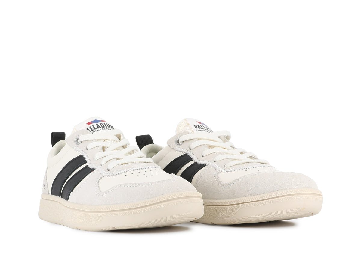 CREAM WHITE/BLACK PALLACUP FLAME LTH - Palladium Signature