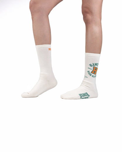 BEIGE STRANGER THINGS HAWKINS SOCKS - Palladium Recommended