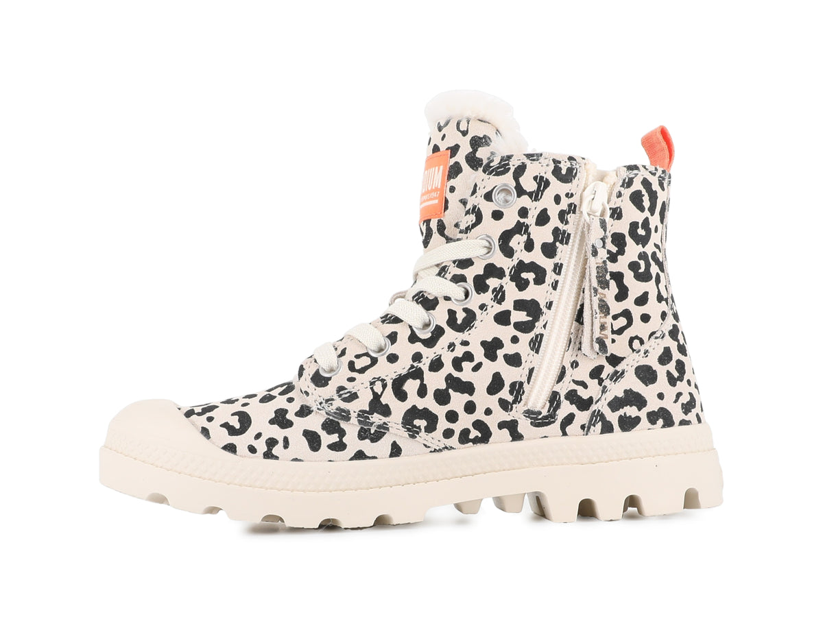 WAVE GRAY/BROWN PAMPA HI ZIP WL LEO - Palladium Special Offer