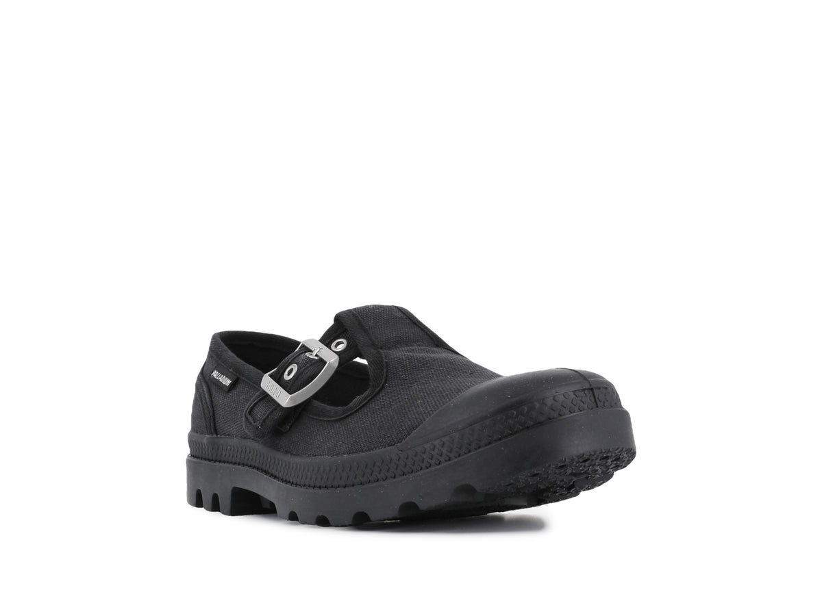 BLACK PAMPA MARY-JANE WASHED - Palladium Trusted