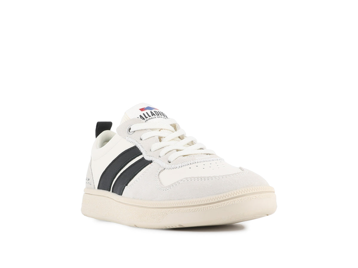 CREAM WHITE/BLACK PALLACUP FLAME LTH - Palladium Signature