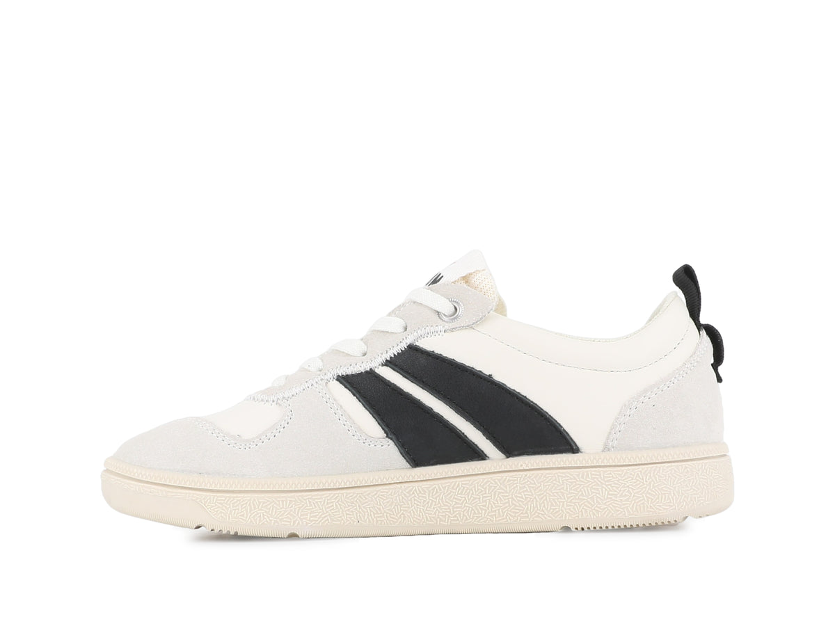 CREAM WHITE/BLACK PALLACUP FLAME LTH - Palladium Signature