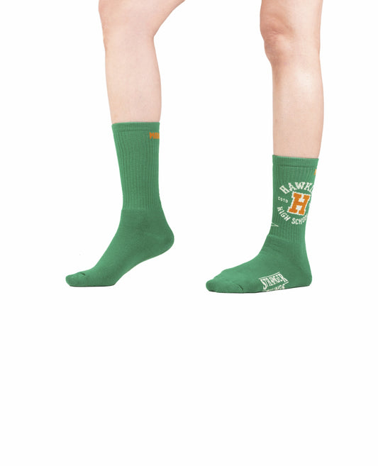 VINTAGE GREEN STRANGER THINGS HAWKINS SOCKS - Palladium Hot Sale